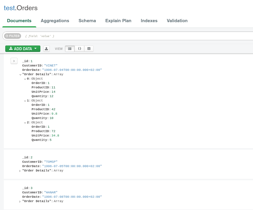OrderCompositeInMongo